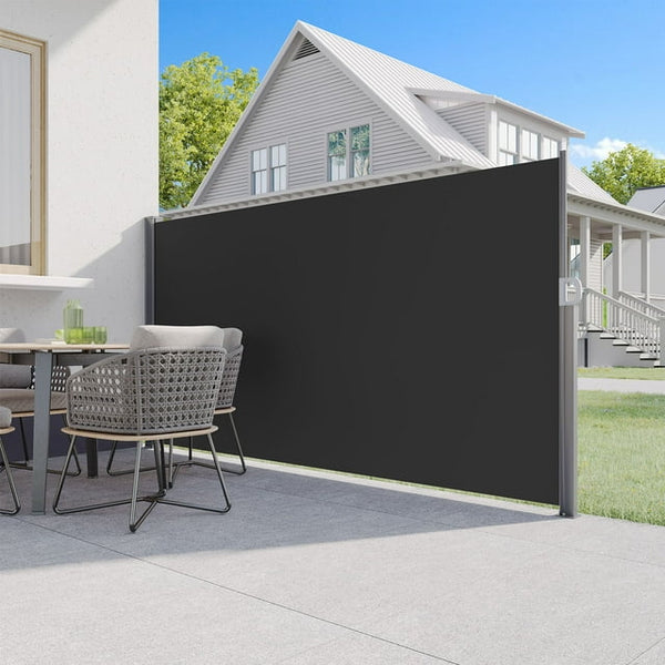 118"x 63" Retractable Side Awning,black