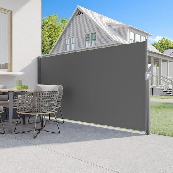 118"x 63" Retractable Side Awning,dark grey