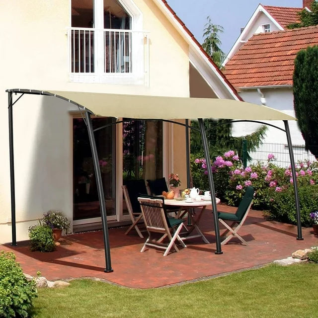 AECOJOY 13'x10' Sunshade Awning Gazebo-Beige