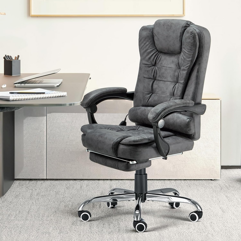 AECOJOY 7 Points Massage Executive Office Chair Grey