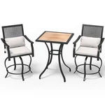AECOJOY Outdoor Bar Stools and Bistro Set bk