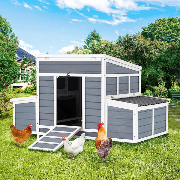 56" Large Chicken Coop Wooden Chicken Cage