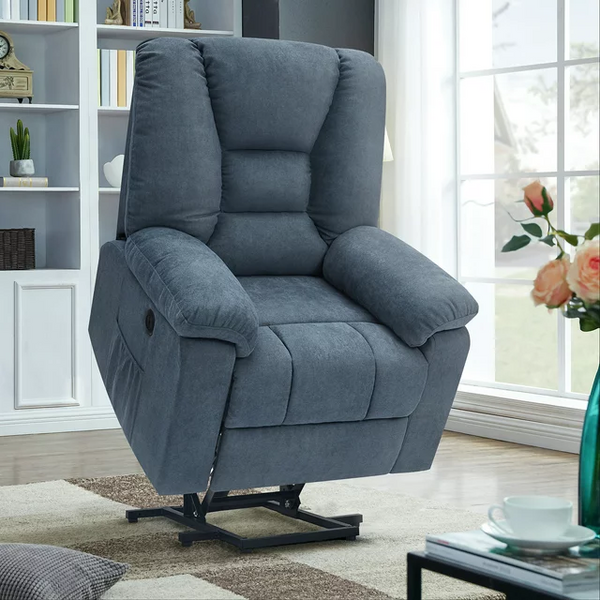 Danrelax Power Lift Chair in Fabric Blue