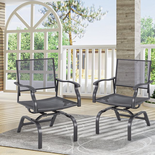 Swivel Chairs Set of 2 Patio Dining Rocker Chair Rocking Patio Furniture