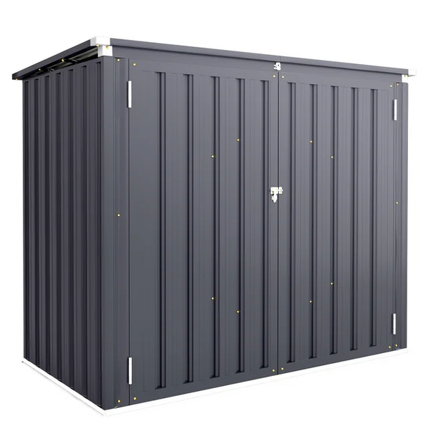 Aecojoy 46 Cu ft. Outdoor Horizontal Storage Shed in Gray
