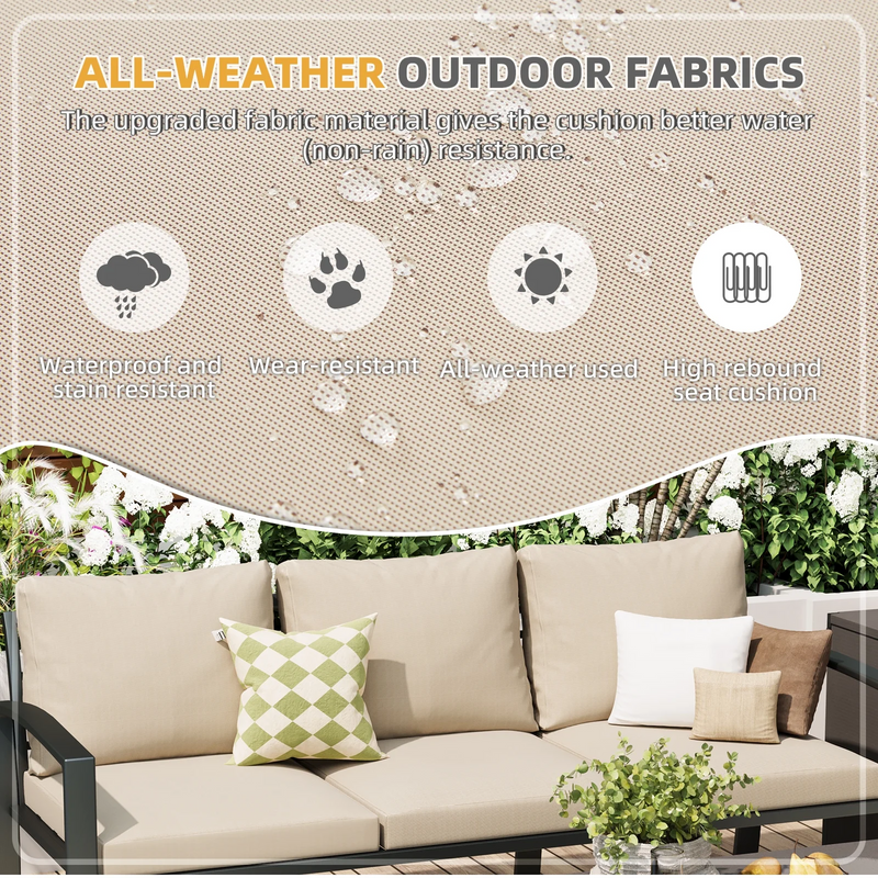 AECOJOY Patio Furniture sets Outdoor Metal Furniture sets with Two Storage Boxes on Sale Patio Conversation Set With Grey Cushions