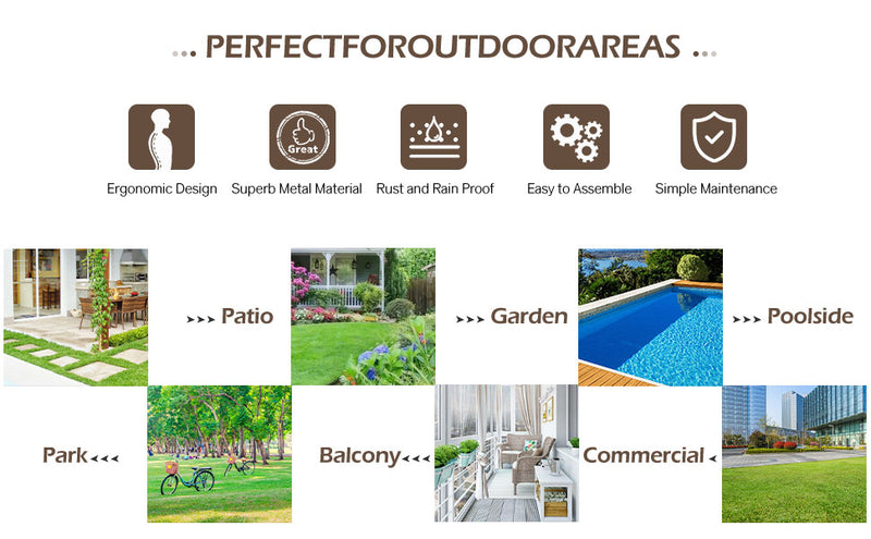 AECOJOY Stainless Steel Porch Swing - Brown