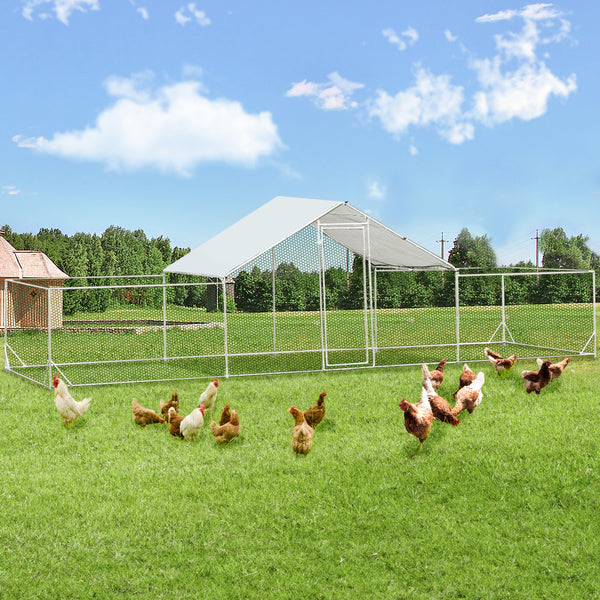 146 Sq.Ft Extra Large Metal Chicken Coop Chicken PlayPen