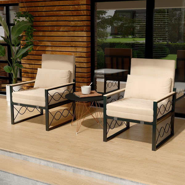 AECOJOY Folding Chairs For Outdoors,Outdoor Metal Chaise Lounge Chair,Convertible Patio Armchair with Cushions,5-Position Adjustable Outdoor Reclining Chair for Pool Beach, Beige