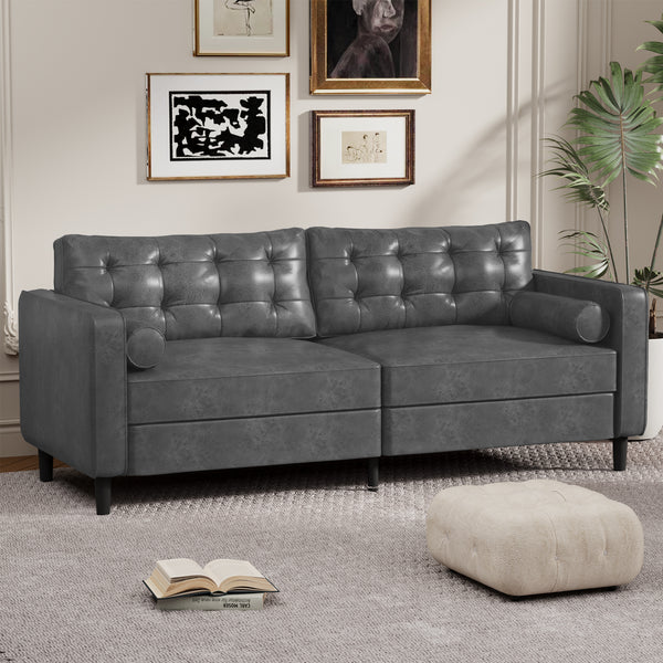 84.2” Modern Sofas and Couches Gray