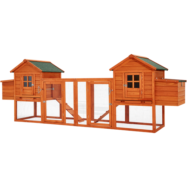 YODOLLA 123” Large Wooden Chicken Coop For 6 8 chickens Chicken Coop Clearance with Nesting Boxes