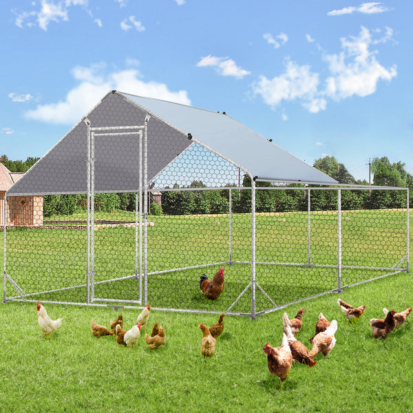 130 Sq.Ft Extra Large Metal Chicken Coop Chicken PlayPen