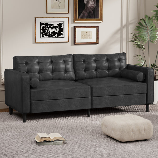 YODOLLA 84.2” Modern Sofas and Couches Black