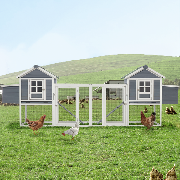 YODOLLA 123” Large Wooden Chicken Coop For 6 8 chickens Chicken Coop Clearance with Nesting Boxes