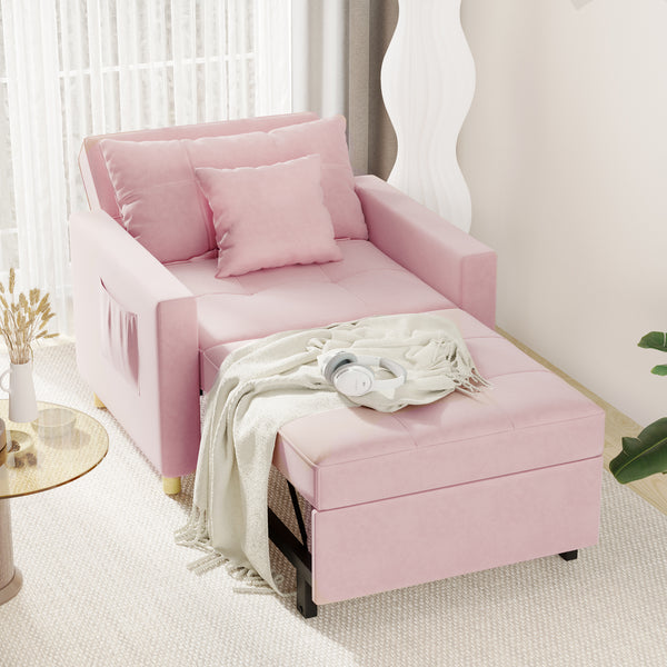40 Inch Sleeper Chair Bed 3-in-1 Convertible Futon Chair