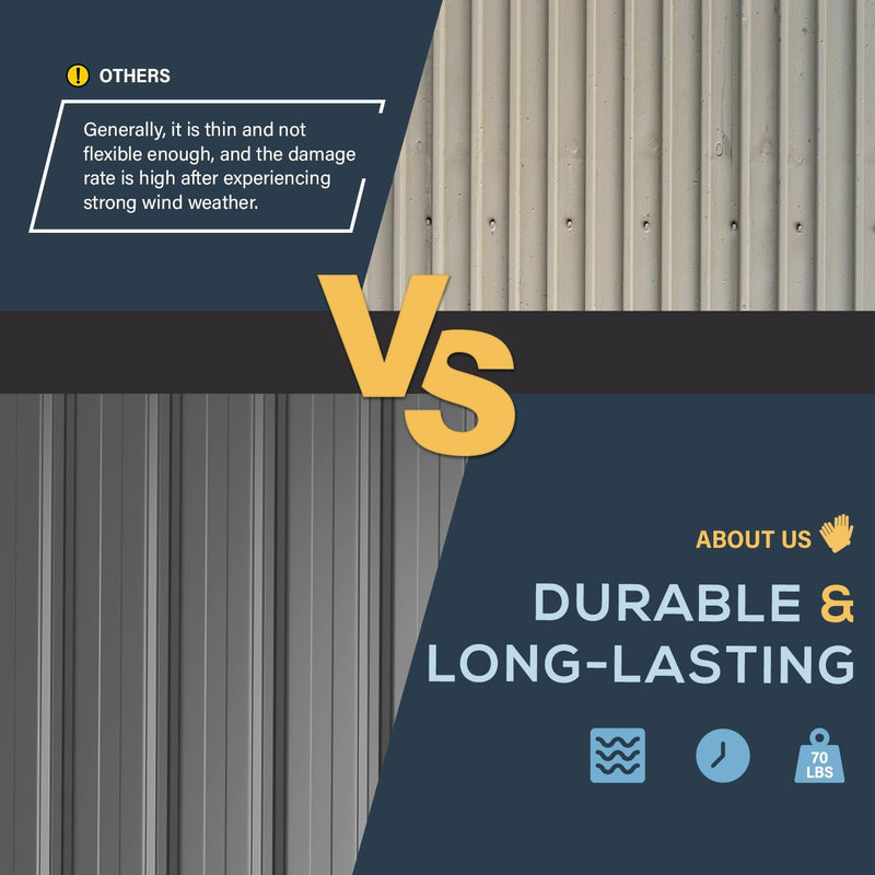 YODOLLA 5 x 3 ft. Outdoor Metal Steel Storage Shed with Sliding Roof & Lockable Door for Backyard, Garden,Dark Grey