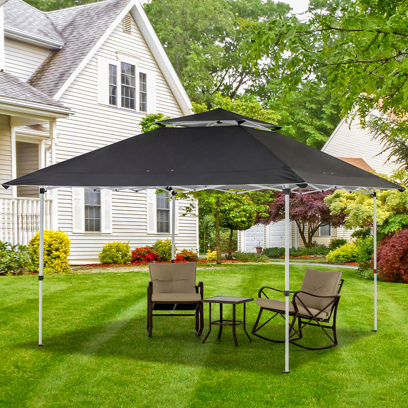 AVAWING 12x12 ft Pop Up Canopy Tent with UV Protection - Perfect for Backyard Parties, Beach Trips, and Car Camping (Black)