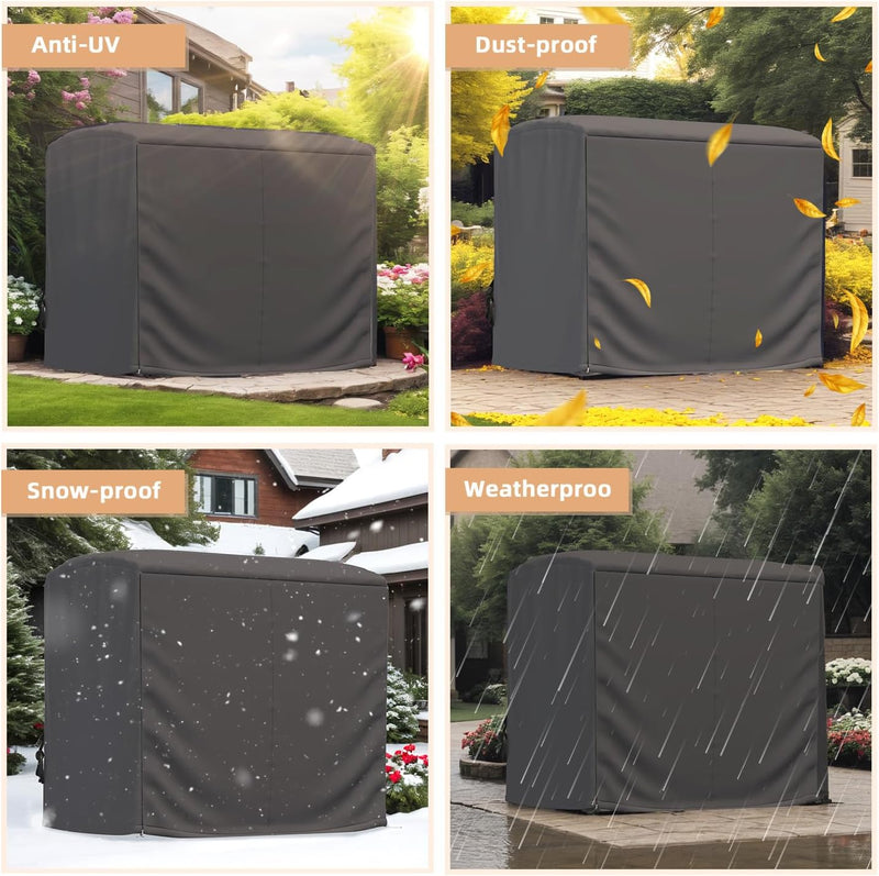 AECOJOY Outdoor Patio Porch Swing Covers Outdoor Furniture Covers Waterproof Swing Cover 3 Seater Patio Swing Cover, Black
