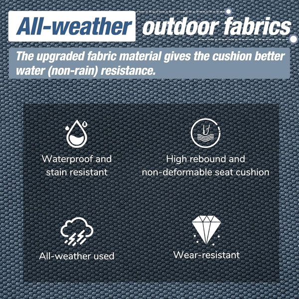 AECOJOY 7 Pieces Aluminum Patio Furniture Set with Waterproof Cover on sale Patio Conversation set For Outdoor with Navy Cushions