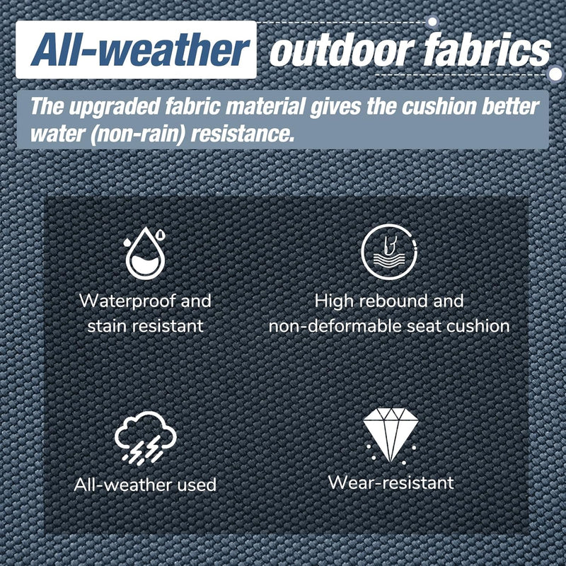 AECOJOY 7 Pieces Aluminum Patio Furniture Set with Waterproof Cover on sale Patio Conversation set For Outdoor with Navy Cushions