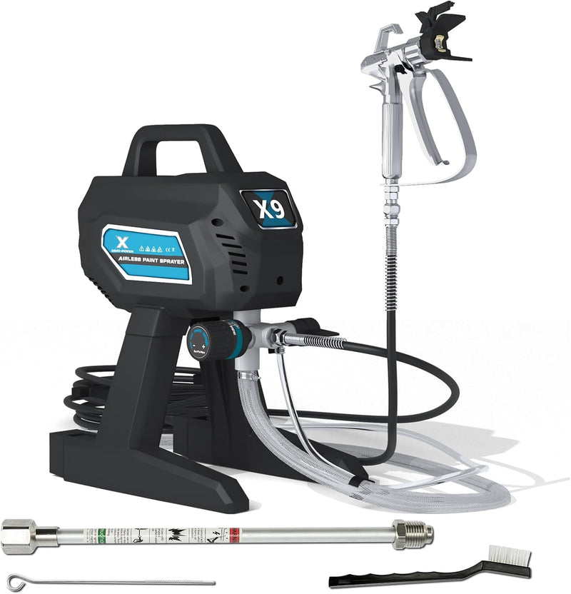 YODOLLA OStand Airless Paint Sprayer, 700W 2900PSI Highly Efficient DIY Painting Projects, Extension Rod and Cleaning Kits for Interior Exterior Garage House Furniture Fence Home, Black