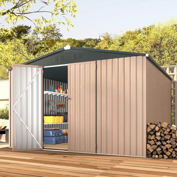 10' x 10' Outdoor Metal Storage Shed GR