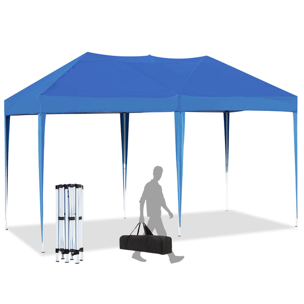 AVAWING 10 x 20 Pop Up Canopy with Sturdy Frame, Folding Patio Canopies Height Adjustable, Anti-UV & Waterproof Outdoor Canopy Party Tent with Portable Carry Bag for Parties, Commercial
