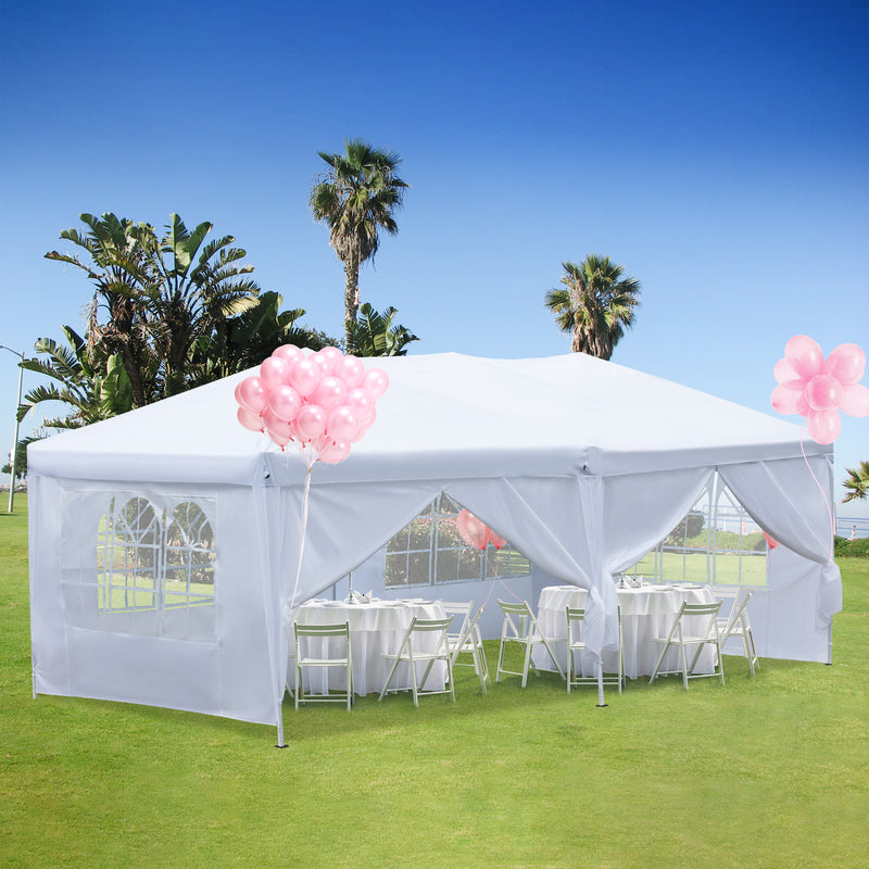 AVAWING 10 x 20 Canopy Party Tent with Sidewalls, Folding Pop Up Canopies Height Adjustable, Anti-UV & Waterproof Outdoor Canopy Tent with Portable Carry Bag for Parties, Patio, Commercial