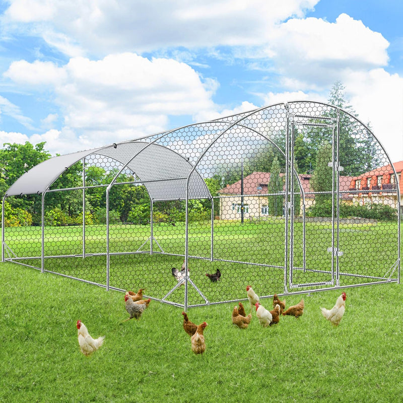 195 Sq.Ft Large Walk-in Metal Chicken Cage Round SR