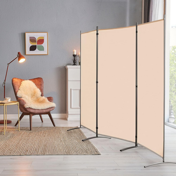 AECOJOY 3 Panel Room Divider 6 FT Tall Folding Privacy Screen