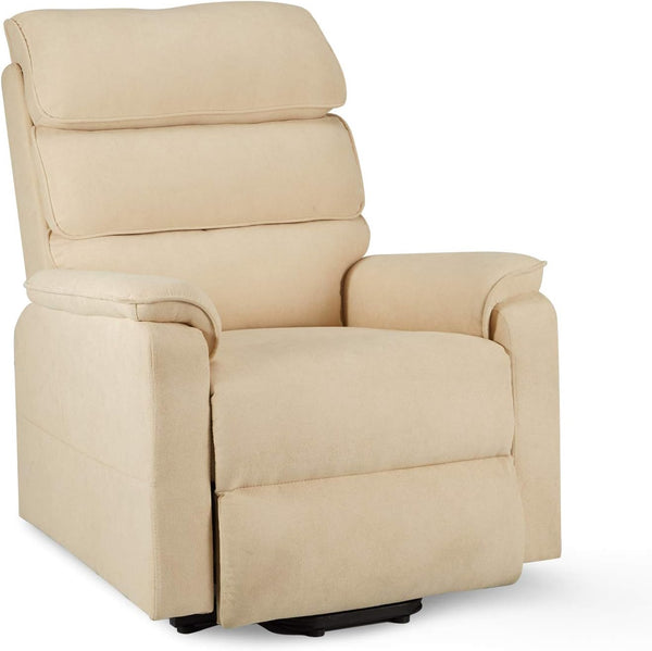 AECOJOY Dual Motor Power Lift Recliner Chair for Elderly with Massage and Heat, Electric Lounge Chair Lift Assist Single Sofa in Beige