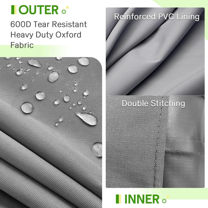 AECOJOY Metal Patio Furniture Set with Cover Outdoor Furniture sets With Storage Boxes on Sale with Grey Cushion for Balcony Porch, Lawn and More