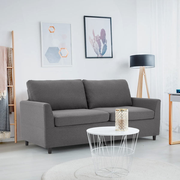 AECOJOY 75.6" Sofa Couch with Removable Couch Cover Dark Grey