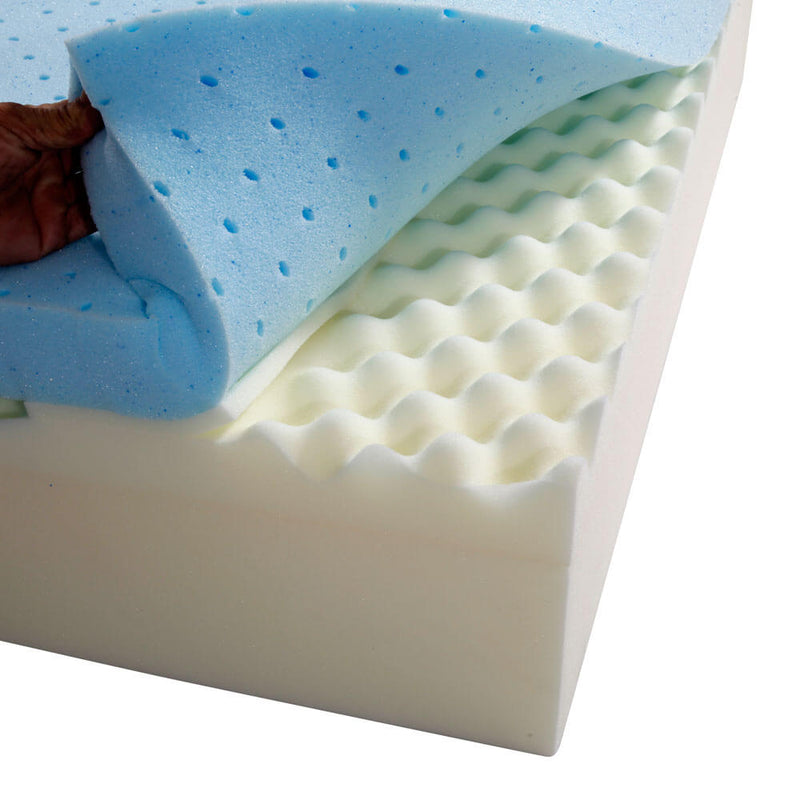 Three Layers Cool Medium High Softness Cotton Mattress with 2 Pillows Twin Size