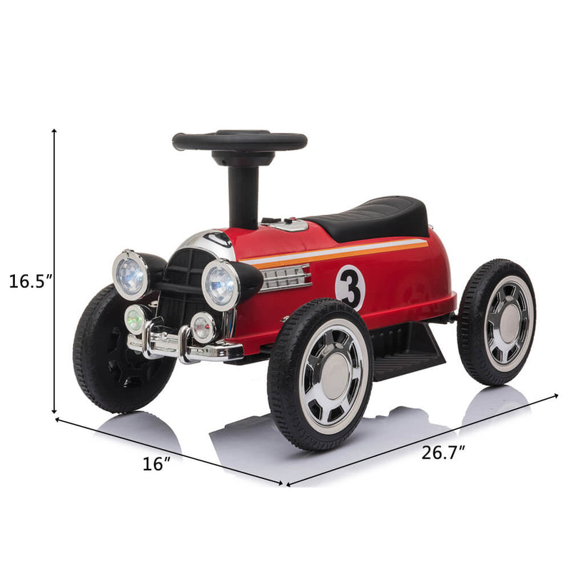 Kids Ride On Powered Motorcycle Ride On Toy With Music Player LED Lights 6V Red