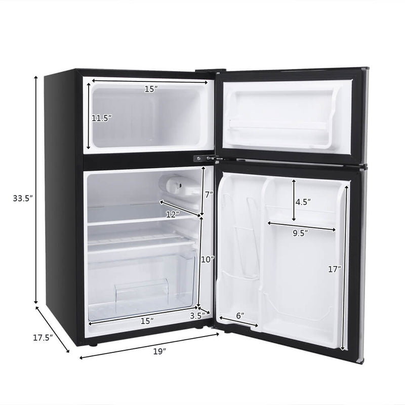 Household Refrigerator Double Doors Black