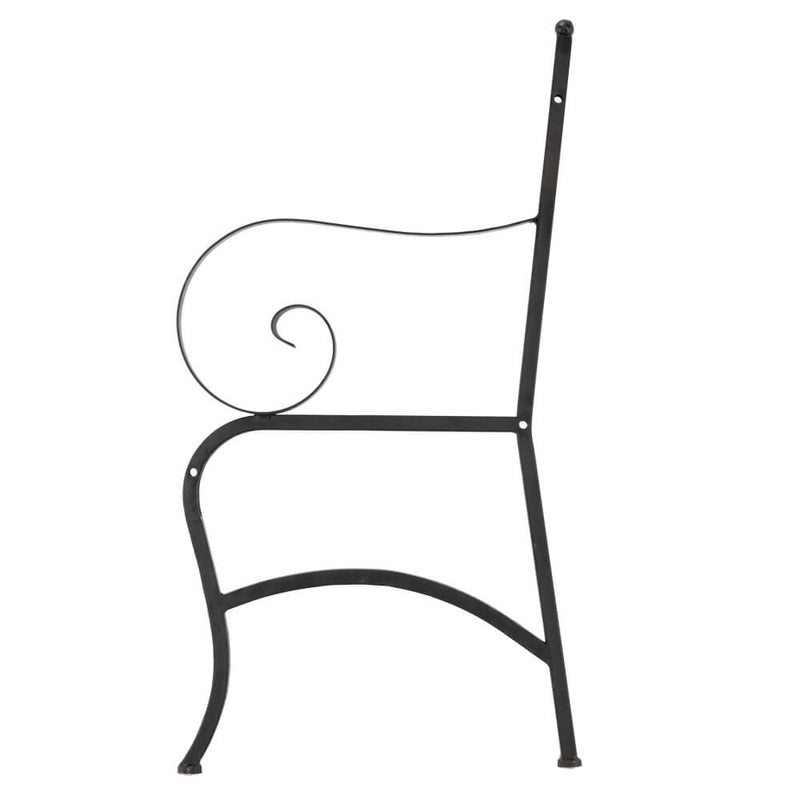 2-Seat Foldable Outdoor Patio Garden Bench Porch Chair with Steel Frame Solid Construction