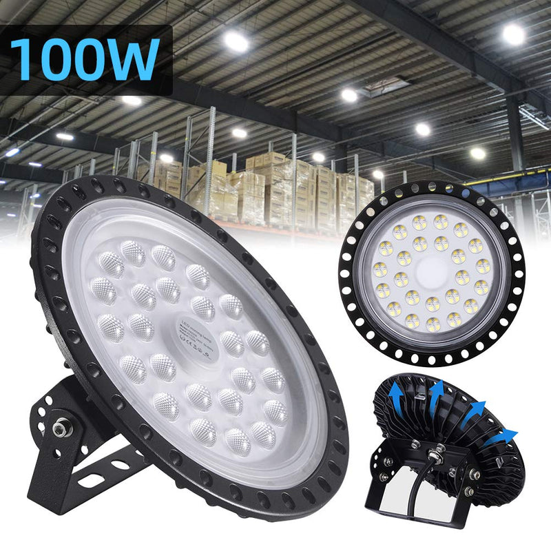 100W UFO LED High Bay Light Factory Warehouse Flood Light Commercial LED 4 Pcs
