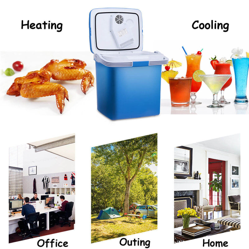26L Electric Portable Fridge Cooler & Warmer, AC/DC Portable Thermoelectric System