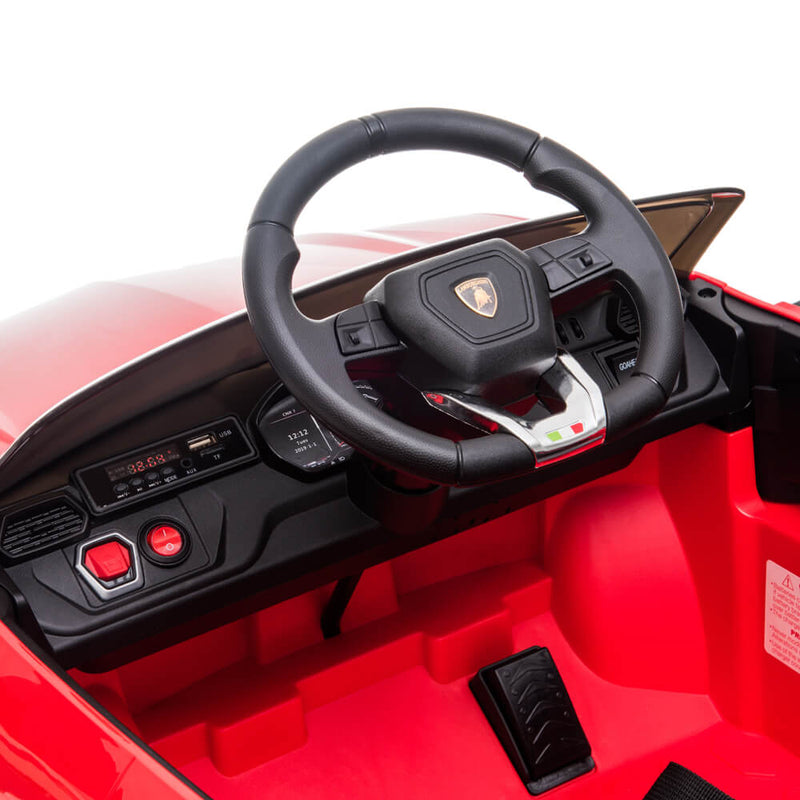 Small Lamborghini Ride On Car Dual Drive Remote Control Red