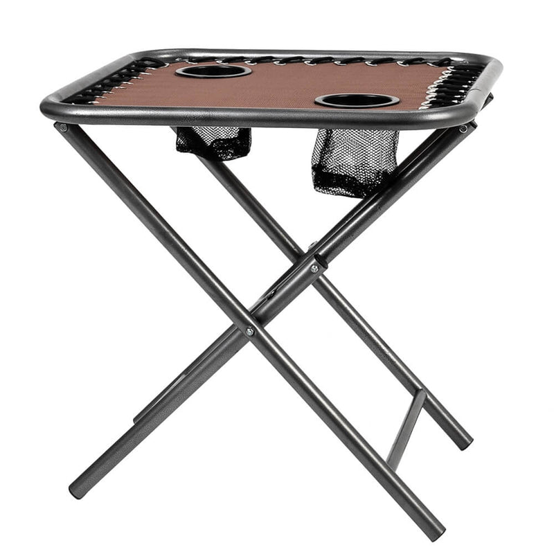Zero Gravity Lounge Chair Brown with Portable Cup Holder Table