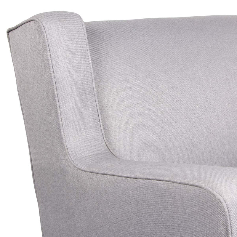 Upholstered Rocking Chair Padded Seat Fabric Rocker for Nursery, Comfortable Relax Glider, Grey