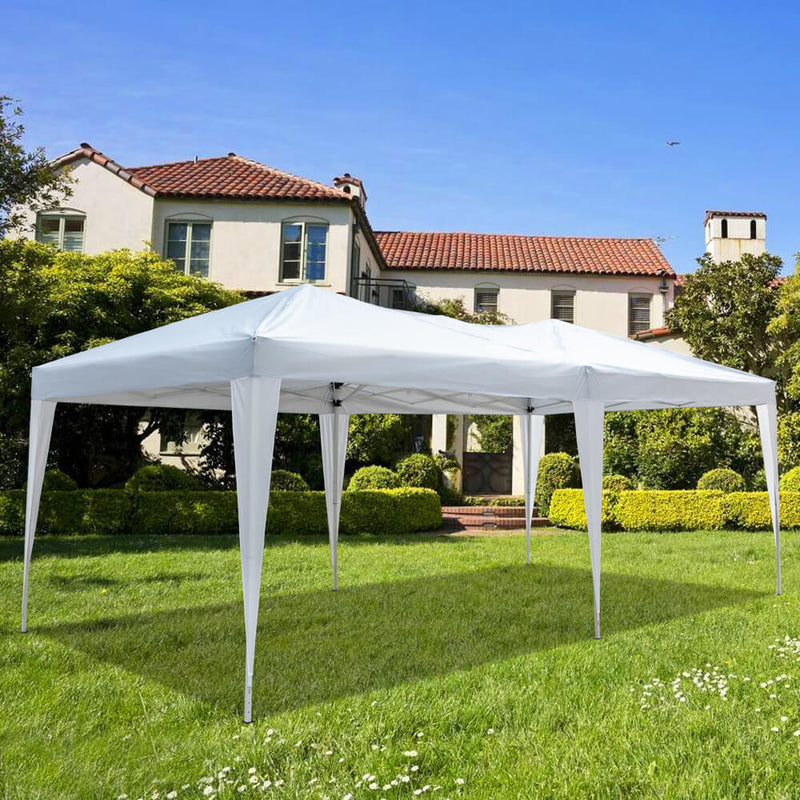 Waterproof Canopy Tents 10 x 20 ft Sunshelter Tent with Carry Bag for Parties BBQ Wedding, White