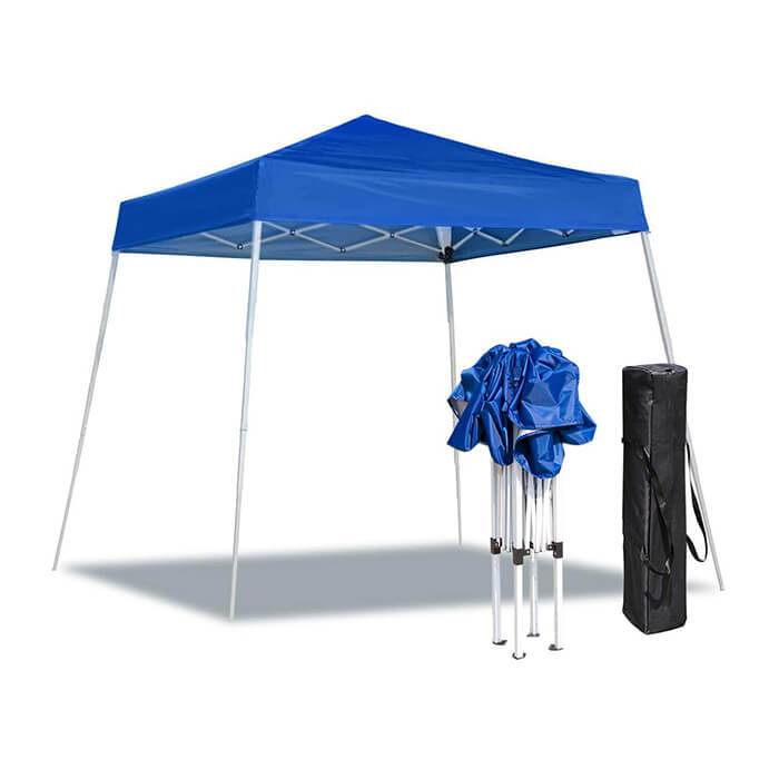 10' x 10' Outdoor Pop Up Canopy Tent, Foldable Portable Sun Shelter, Blue