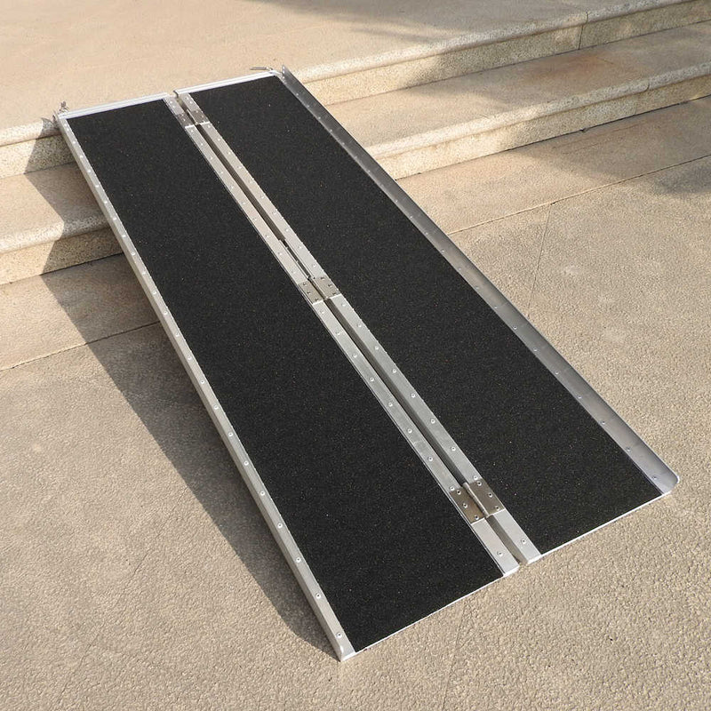 6 Ft Home Corridor Aluminum Alloy Folding Ramp Black