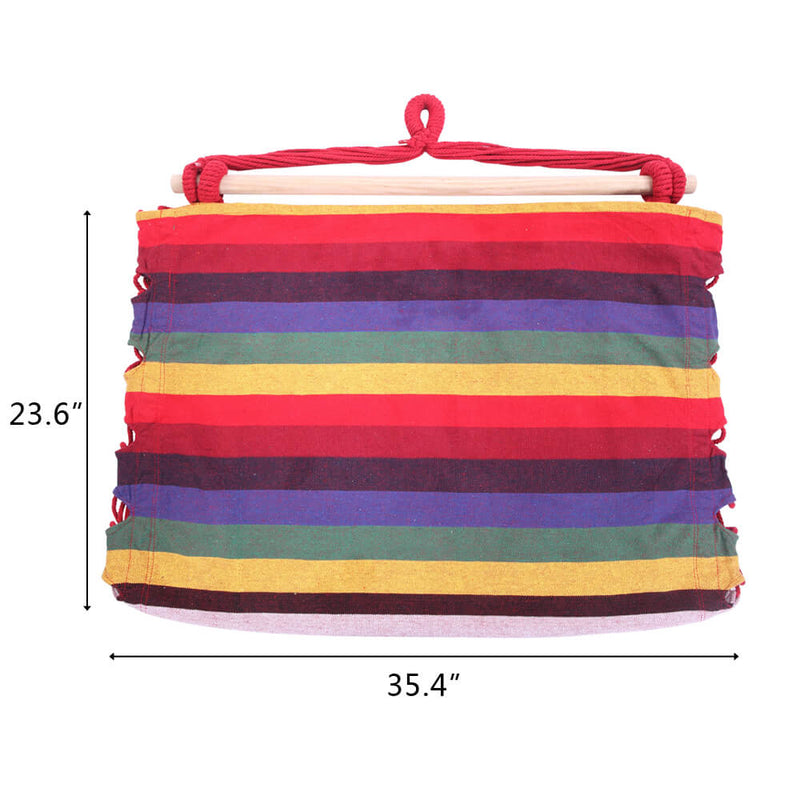Patio Hammock Swing, Hanging Rope Hammock Chair, Cotton Hanging Air Swing with Cushions for Porch Yard Tree Bedroom