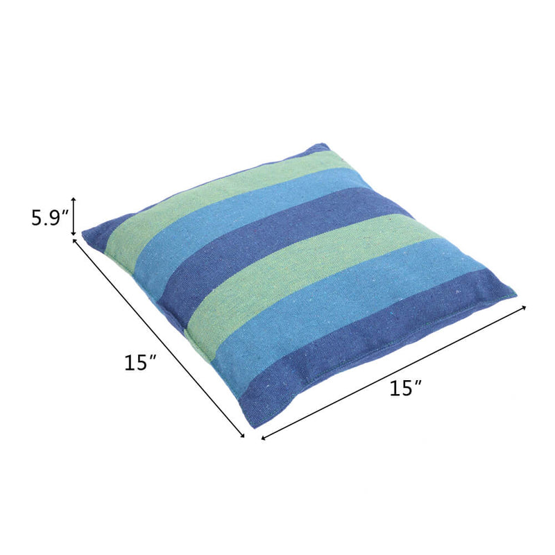 Hammock Swing, Hanging Rope Hammock Chair Swing, Cotton Hanging Air Swing with Cushions for Patio Porch Yard Tree, Blue