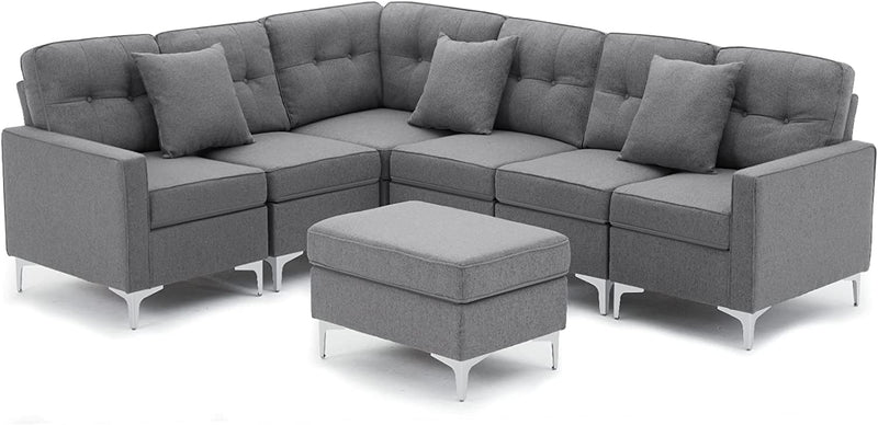Convertible Sectional Sofa Couch With Ottoman