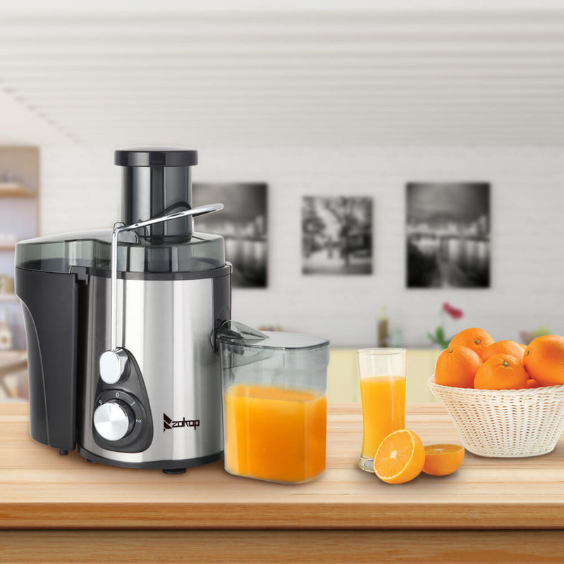 Large Caliber 600ML Juicer Machine Double Gear Easy to Clean Electric Juicer