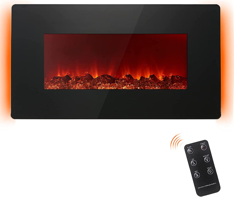 36 Inch Electric Fireplace Wall Mounted